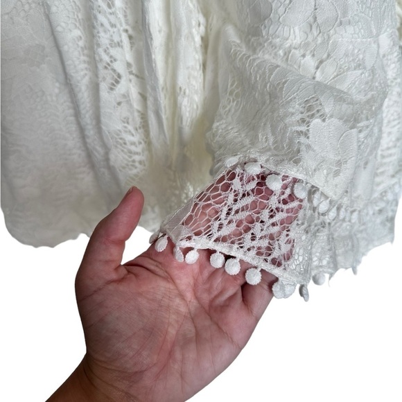 Saints Secret Mini Lace Dress in White Size M Summer Wedding Beach - Picture 4 of 6